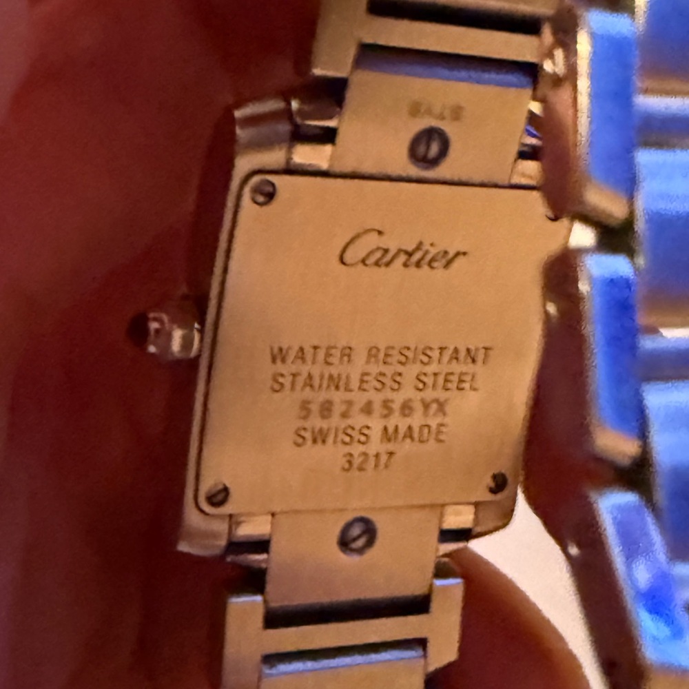 Cartier Silver Watch with Blue Accents - Picture 9 of 16